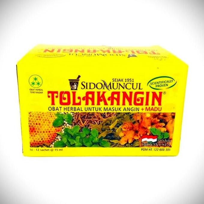 

TERMURAH SIDO MUNCUL TOLAK ANGIN CAIR + MADU 1 BOX ISI 12 SACHET HERBAL FLU & MASUK ANGIN