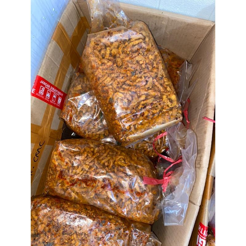 

kripik usus pedas dun jeruk dan original 1 ball isi 2 kg Ori!!