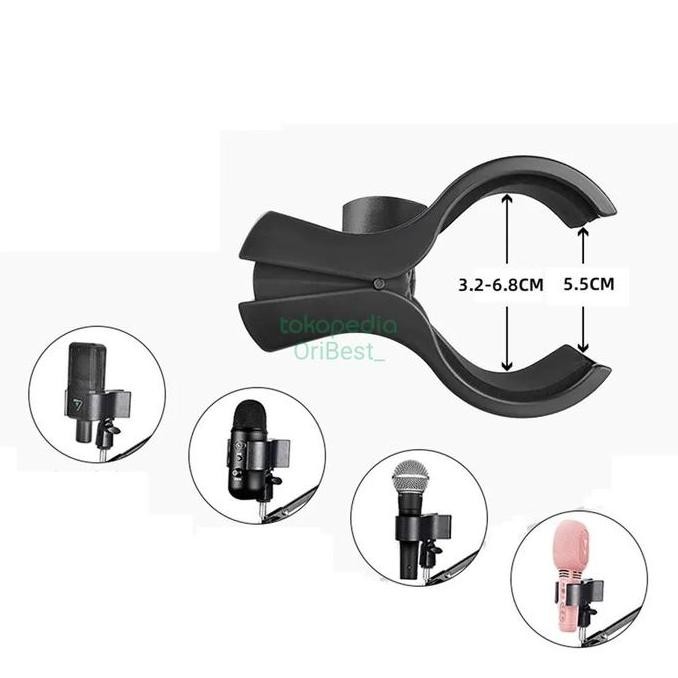 BARU HOLDER MIC UNIVERSAL BESAR - JEPITAN DUDUKAN MIC CONDENSER / WIRELESS