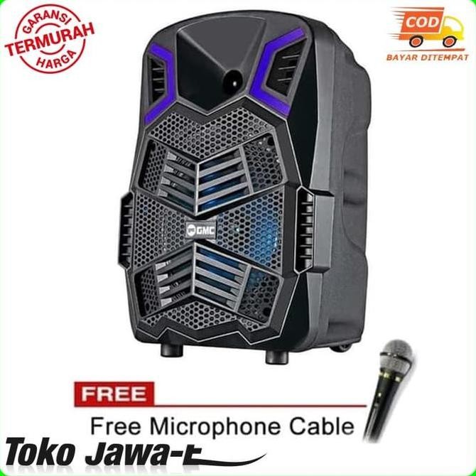 BARU GMC 897K SPEAKER BLUETOOTH 8 INCH | SUBWOOFER PORTABLE + MIC KARAOKE
