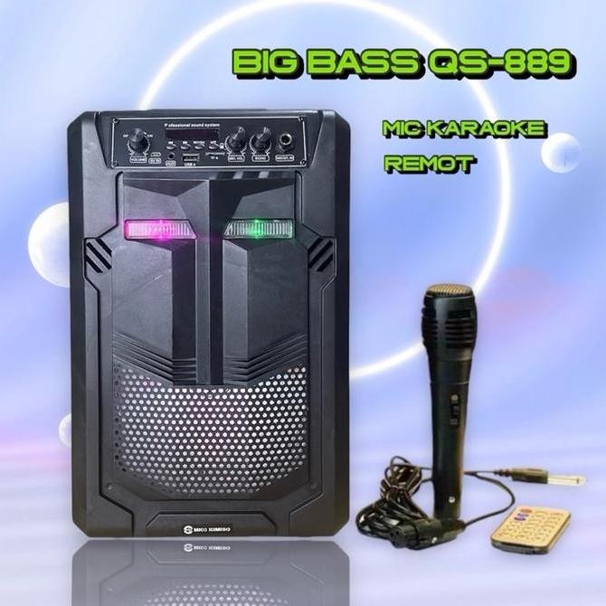 BARU MKC 889 BLUETOOTH SPEAKER KARAOKE | KIMISO BRAIN POWER + MIC WIRELESS & KABEL