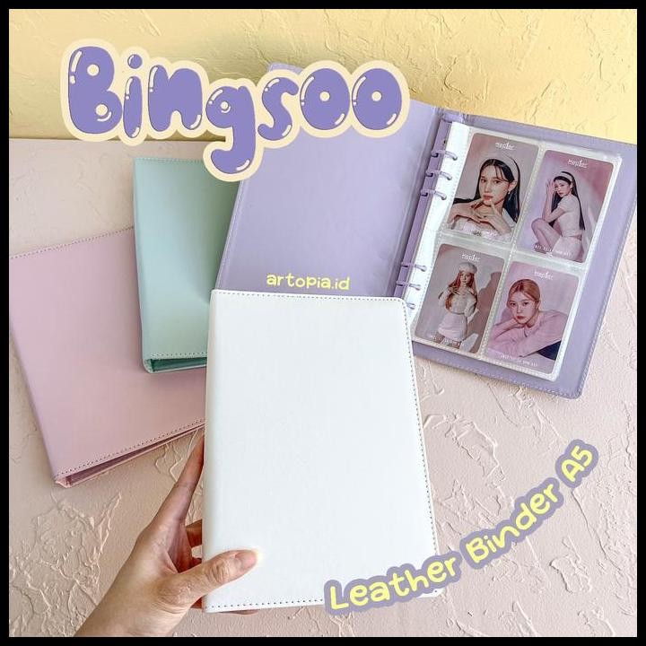 

Terlaris Bingsoo Binder Leather A5 6 Holes / Kulit Photocard Album Best Seller