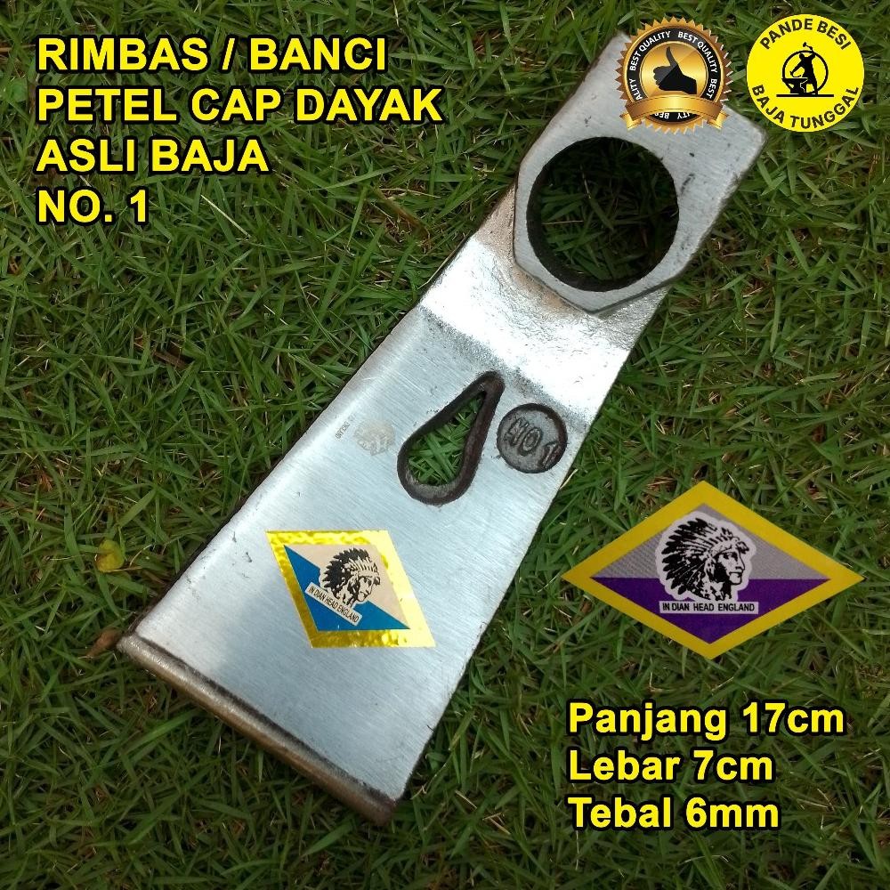 DISKON BULAN INI Banci Petel / Rimbas Cap Dayak Asli Original - Cangkul Kecil Baja Tebal