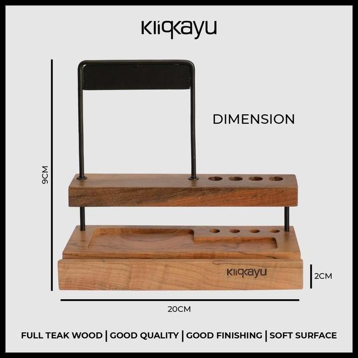 

Terlaris KLIQKAYU Wooden Note Stand 9x20 cm| Standing Memo Kayu Note Board | Wooden Desk Planner Monthly Weekly To Do List Alat Besi Meja Logam Best Seller