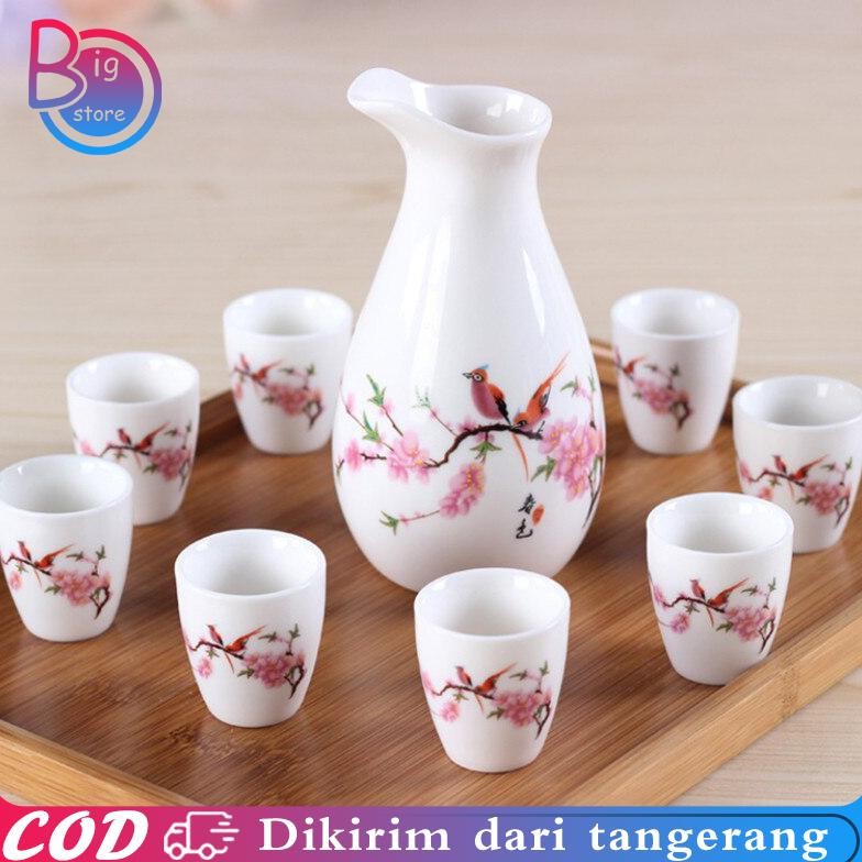 Berkualitas 9pcs/Set Teko Cangkir Set Keramik Japanese Teapot Set Teko Keramik Set Cangkir