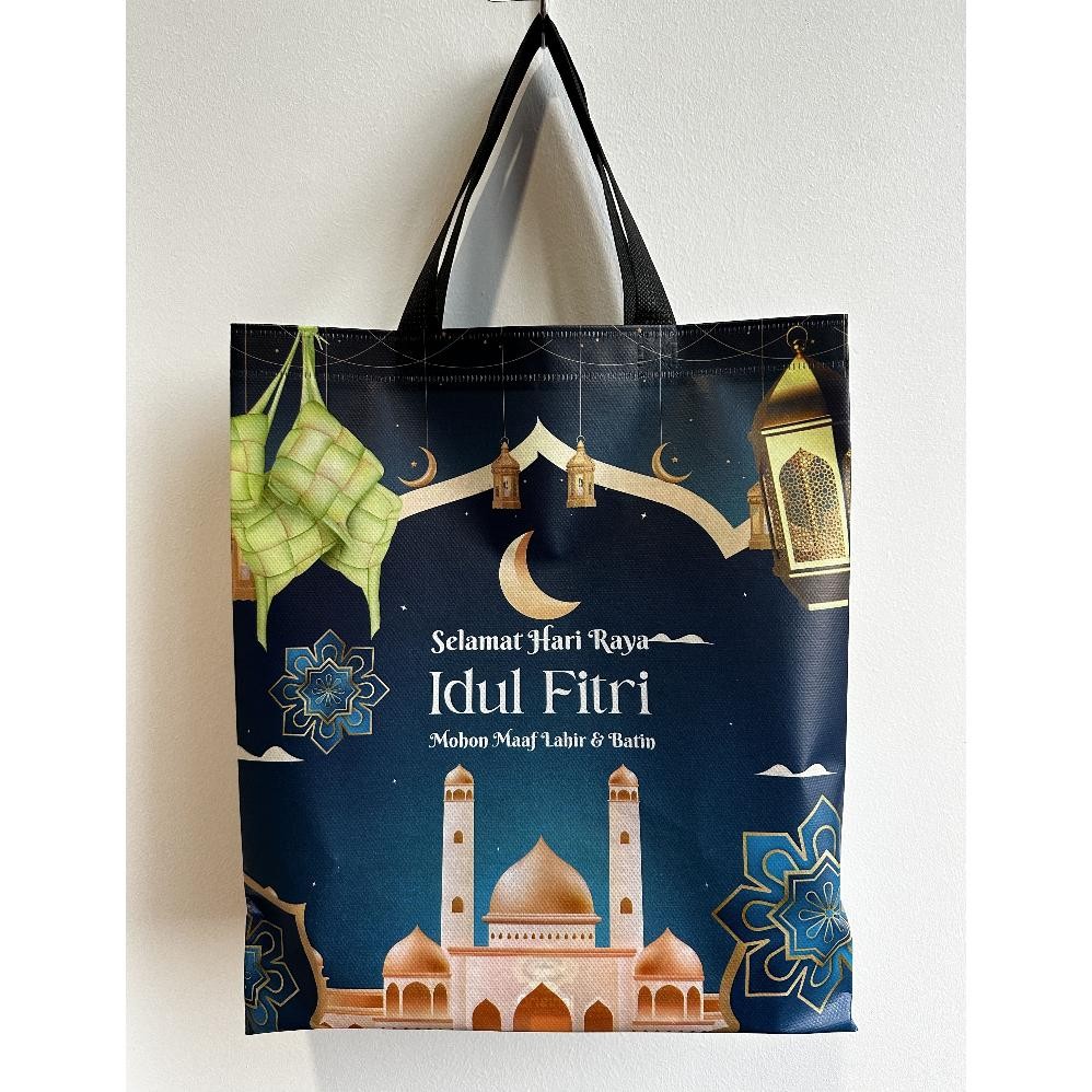 

fg-87 rd-67 [12pcs] TAS GOODIE BAG IDUL FITRI LAMINASI LEBARAN TAS HAMPERS IDUL FITRI/ TAS SPUNBOND FULL COLOUR Termurah Original