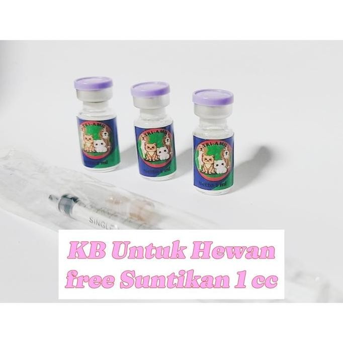 Promo KB Suntik Kucing Anjing Kelinci Anti Hamil 3 Bulan + Suntikan 1cc