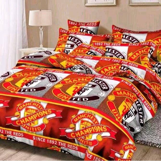 Bedcover set motif bola#bedcover bola Lembut Bantal Katun Sarung