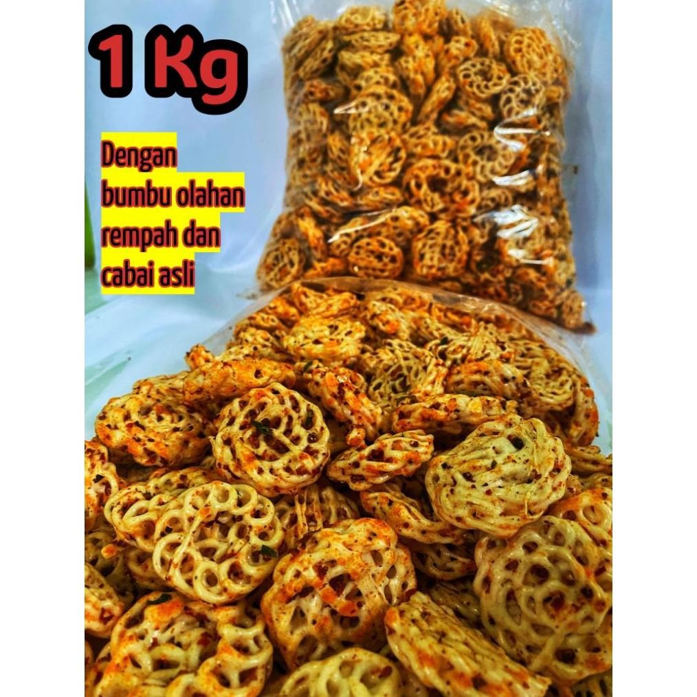 

Seblak Kering Rafael / Kerupuk Bantat Mawar Pedas Daun Jeruk 1Kg
