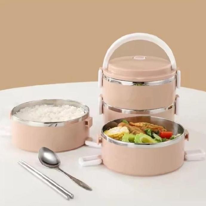 Rantang Stainless 3 Susun Tahan Panas