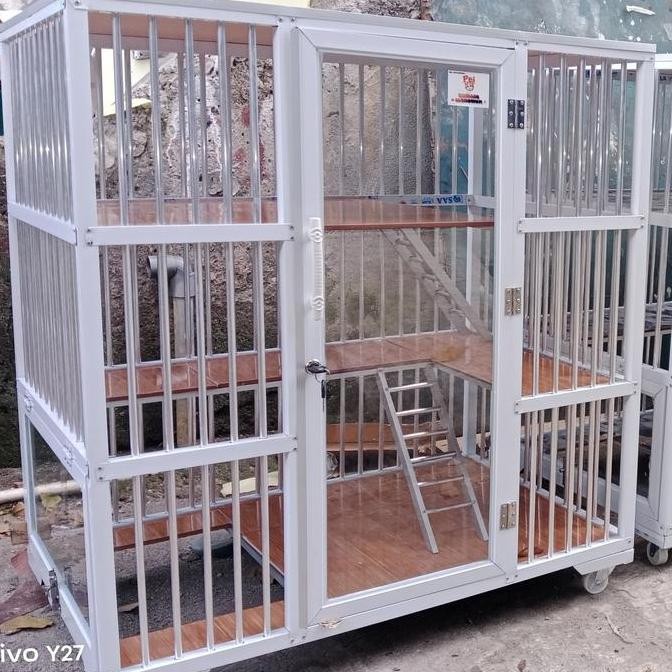Promo Kandang Kucing Aluminium Jumbo 1 Pintu - Tinggi & Kokoh