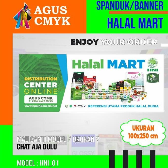 ready BANNER / SPANDUK HALAL MART ( HNI )