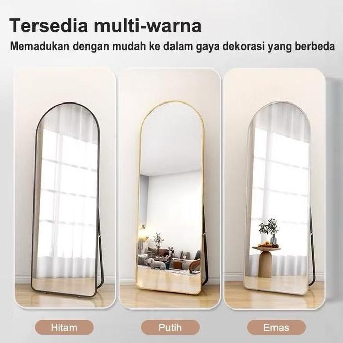 Standing Mirror /standing mirror aesthetic / cermin fullbody packing kayu aman