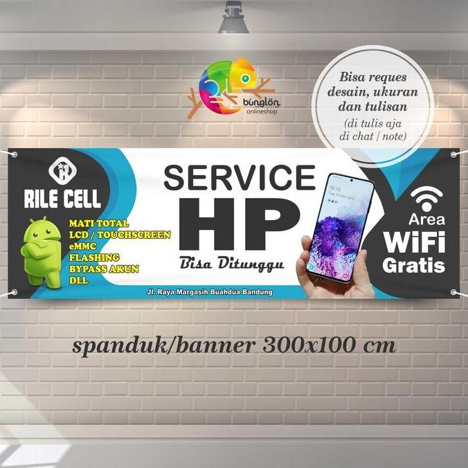 ready Spanduk, Banner Service HP