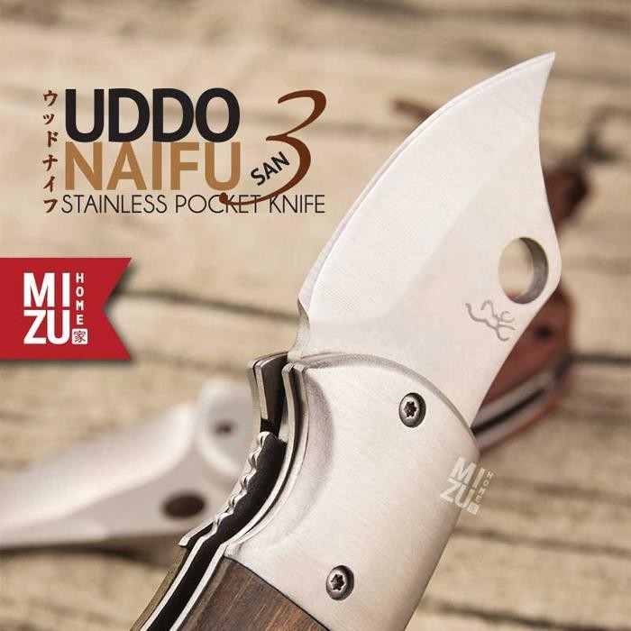 Sss Mizu Uddonaifu-San Stainless Pocket Knife Pisau Saku Lipat Browning
