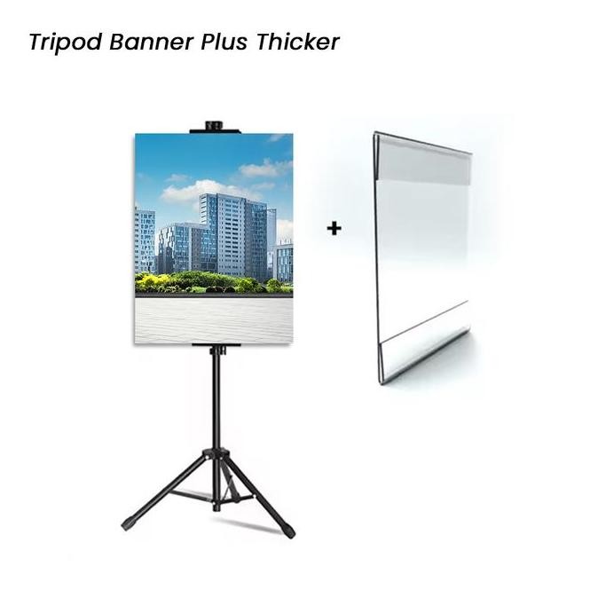 

ready Tripod Standing Banner Akrilik Thicker A3 & A4 Plus Cetak Poster
