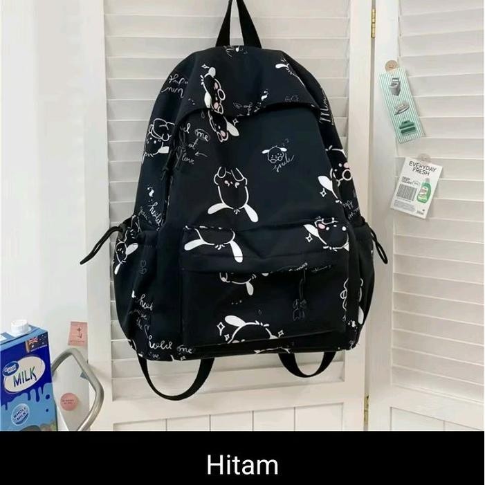 LB Tas ransel sekolah anak  motif dusty fashion 2025 backpak Perempuan banyak kantong muat airy bent