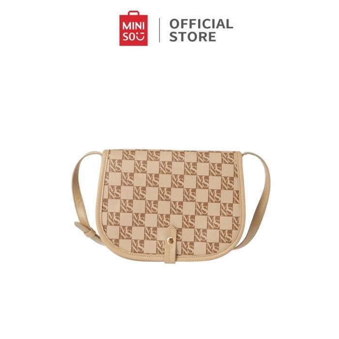 LB Miniso MNS Series Crossbody Bag Tote Shoulder Bag Elegant Designer Style Handbag Tas Wanita Retro