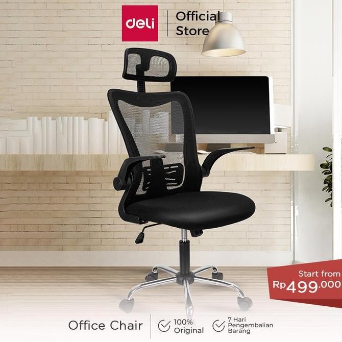 Deli Kursi Kantor / Kursi Kerja Jaring dengan Senderan Kepala E492X