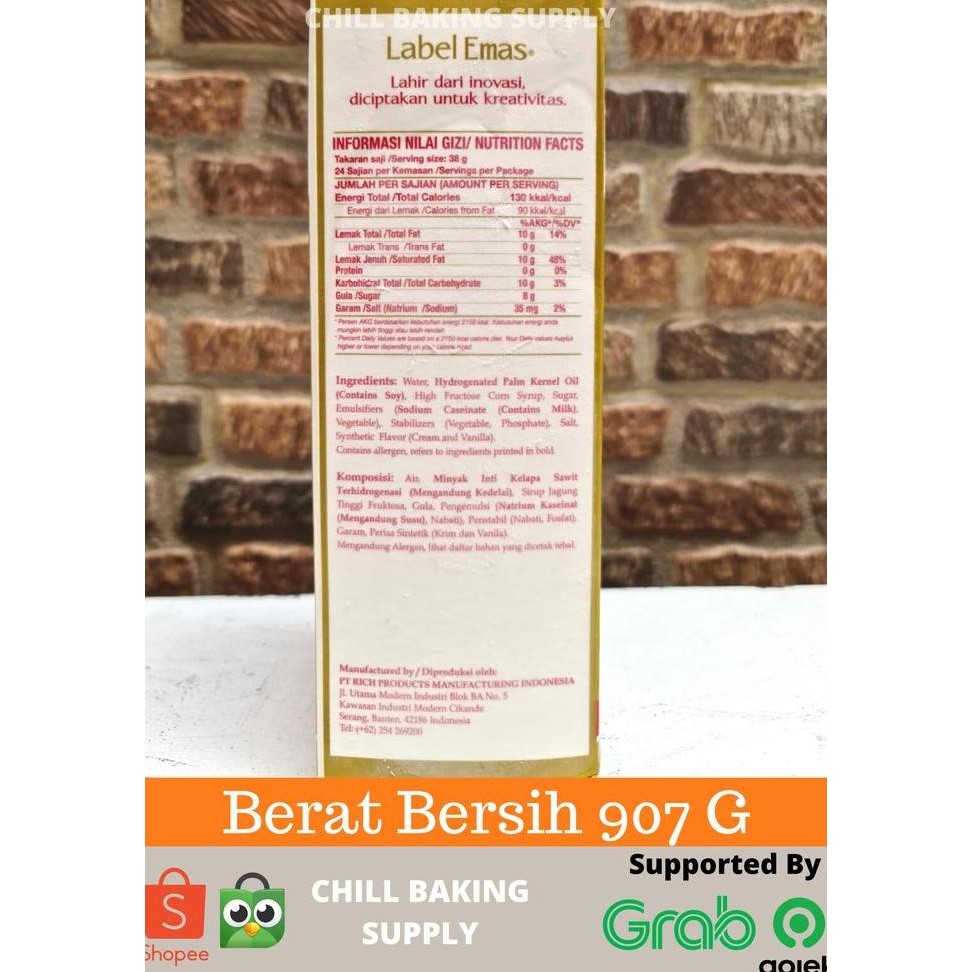 

LM Rich Gold Label Whipping Cream - 907 Gr