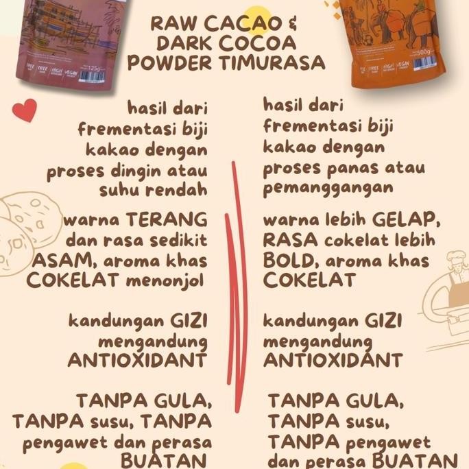 

LM Bubuk Cokelat Asli Timurasa - Raw Cacao Powder 125g premium kakao asli