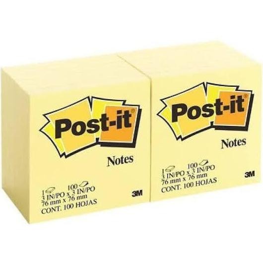 

Post it / sticky note 654-1cy merk 3M uk 76mmx76mm. ( 12 pad ) Yellow SS