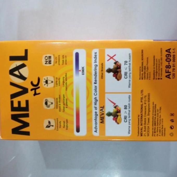 Motion Sensor Meval 9 Watt/Lampu Led Sensor Gerak Meval 9 Watt