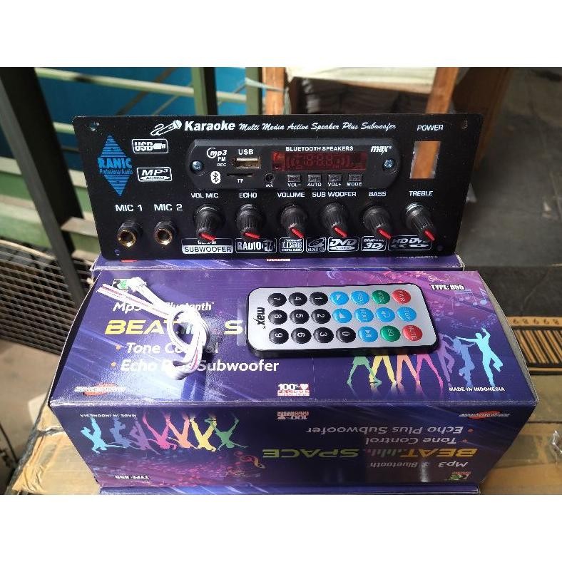 Kit Tone Control Stereo Karaoke Mic Echo Subwoofer Mp3 Bluetooth ( 855 ) DiM