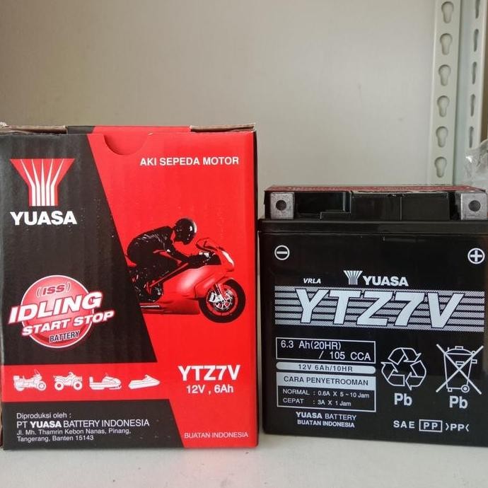 * Aki Original Yuasa Ytz7V Untuk Yamaha Nmax, Aerox 155 Aki Kering *