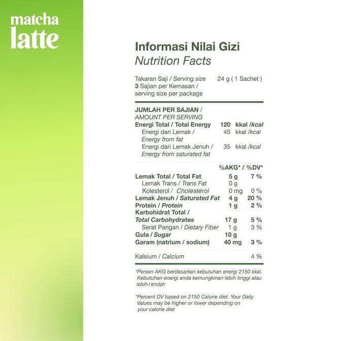 

Terlaris Matchamu - Matcha Latte (1 Box Isi 20 Sachet) - Minuman Bubuk Premium Matcha Latte Asli Jepang - Organik Ready Stok