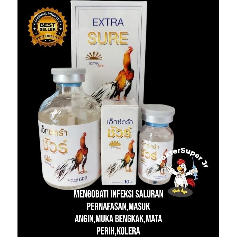 NEWW EXTRASURE PUTIH,inject obat ayam ngorok,snot,cdr