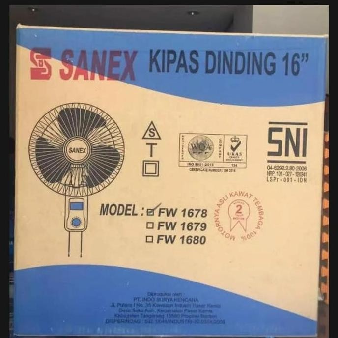 Wall Fan Sanex 16 Inch/Kipas Dinding Sanex 16 Inch