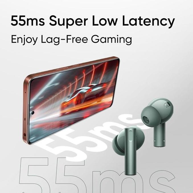 Diskon Realme Air 6 Anc Tws Bluetooth Earphone - 40 Jam Baterai Lhdc Original