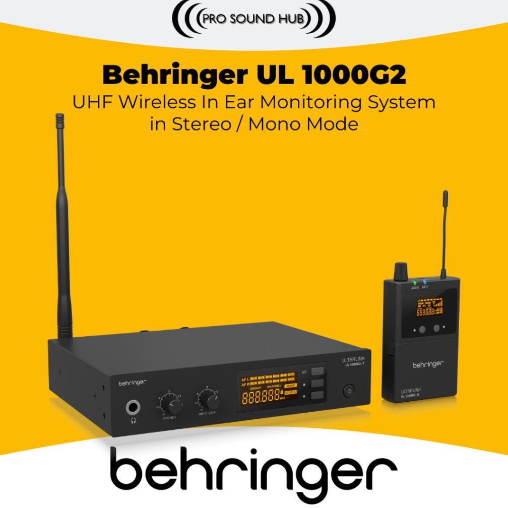 Behringer UL 1000G2 Wireless In Ear Monitor IEM Nirkabel UHF Monitoring Panggung Stage Headphone UL1