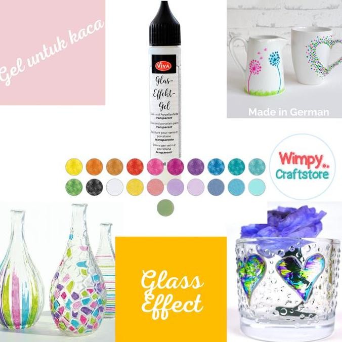 

TERBARU Viva Decor Glass Effect Gel Colors Cat Kaca Pigment Tinta Gelas Cermin
