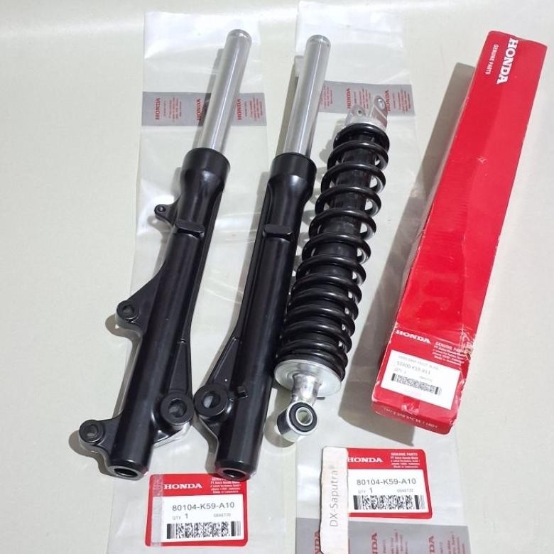 Shockbreaker belakang + as shock+ tabung depan honda vario 125 fi old Vario 150 KZR