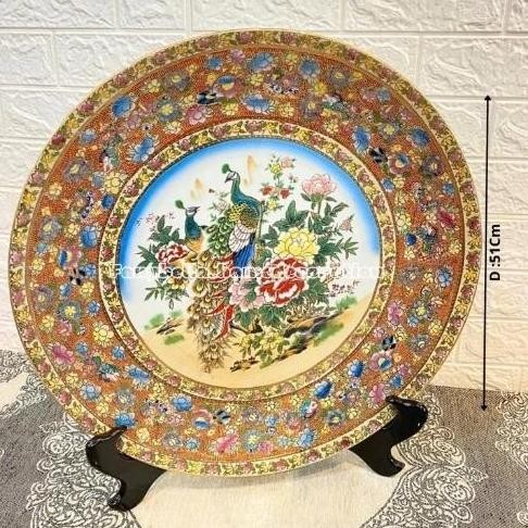 Terlaris Piring Keramik Pajangan Hiasan Welldecor Dinding Merak Kaligrafi Allah Ready Stok