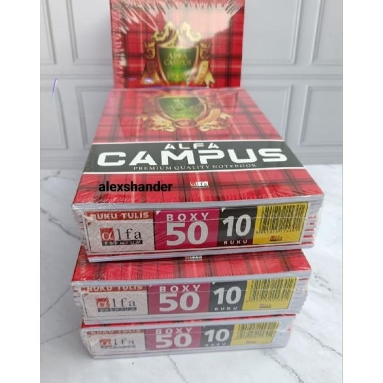 

1 Pa 10 Buku Buku Tulis Boxy Alfa Campus 50 Lembar