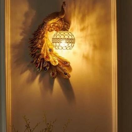 Terlaris Lampu Dinding Merak Dekorasi Peacock Pajangan Hiasan Burung Merak Di Ruang Tamu / Kamar Tid