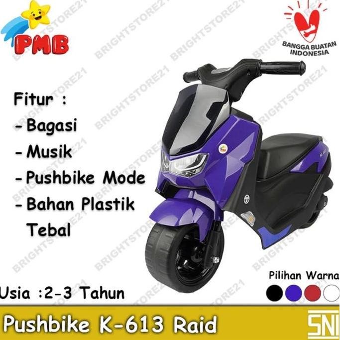 Motor Mainan Anak Pmb K 613 Raid Nmax Tanpa Aki Murah Mainan Mini Motor Anak Termurah