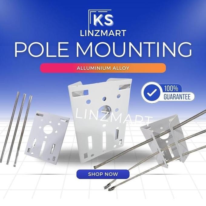 BRACKET TIANG POLE MOUNT OUTDOOR CCTV ANTENA DUDUKAN BESI TIANG PIPA STOK TERBATAS