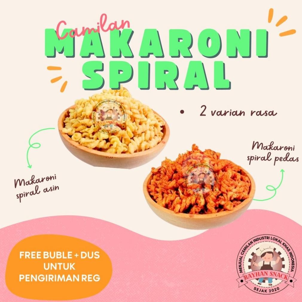 

Makaroni Spiral Pedas Asin Ulir Renyah Halal