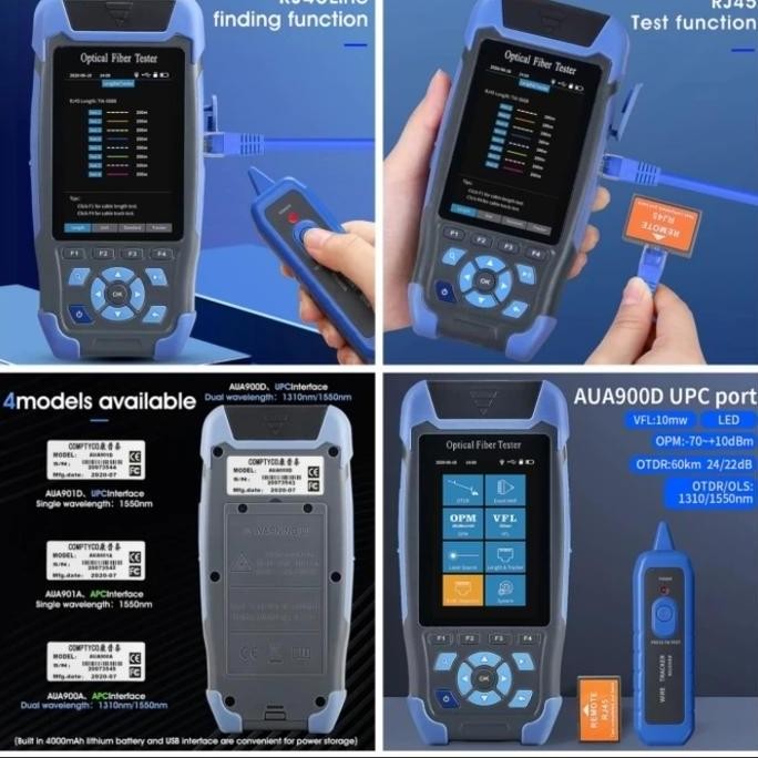 Mini Pro Otdr Aua-900D Fiber Tester Optical Time Domain Reflectometer New Stok