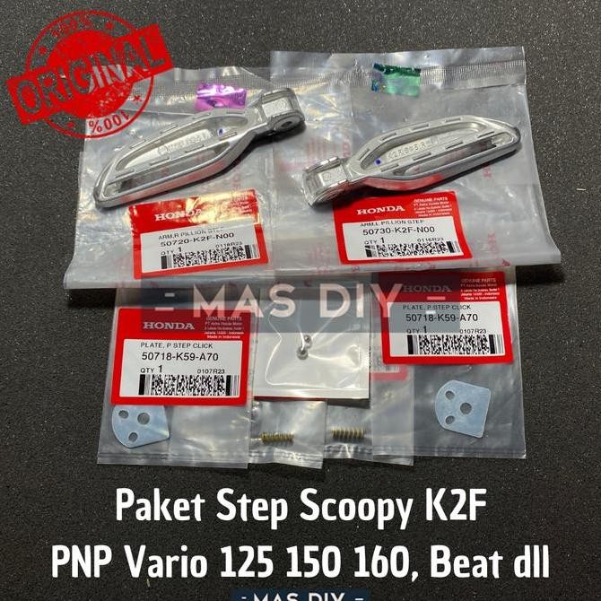 Footstep Step Scoopy New K2F Satu Set Ori AHM PNP Vario 125 150 dll