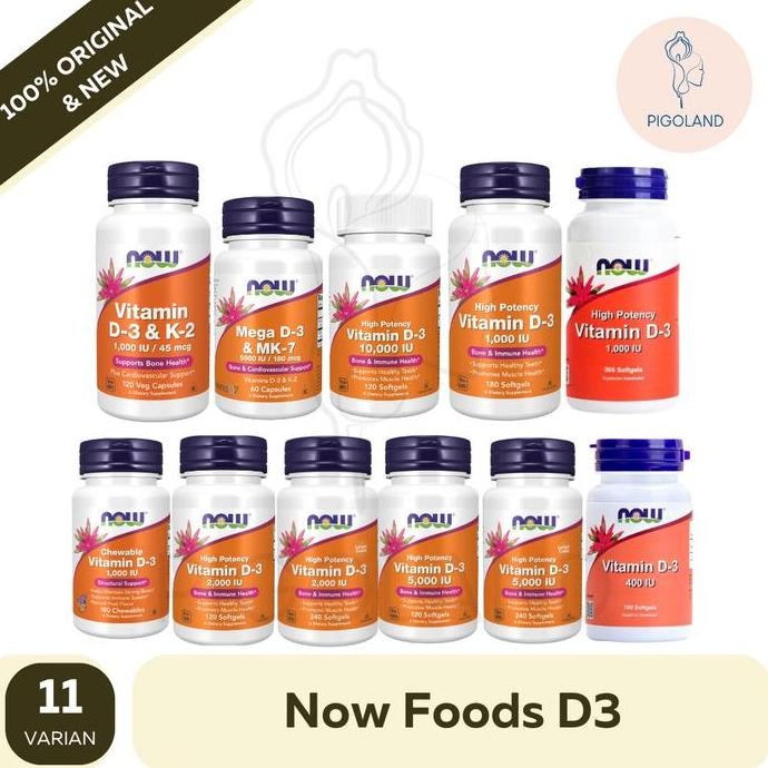 Now Foods Vitamin D3 D 3 1000 2000 5000 10000 IU K2 Mk7 400IU 2000IU