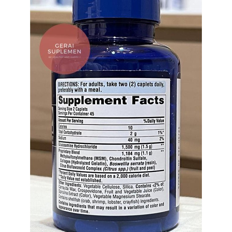 Triple Strength Glucosamine (90 Caplets) - Puritan's Pride USA