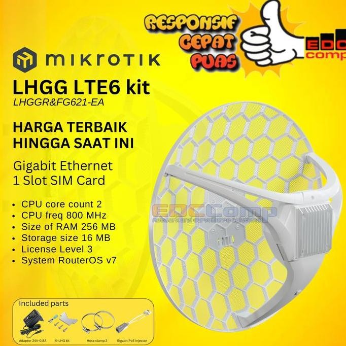 Mikrotik Lhg Lte Kit Embedded Lte Rblhgr&R11E-Lte New Stok
