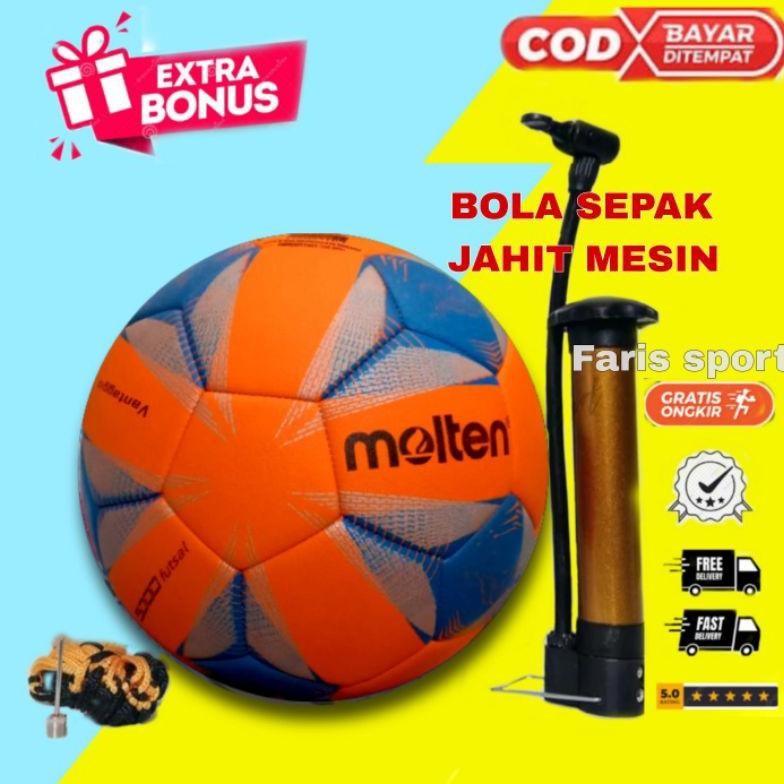 BOLA FUTSAL SIZE 4 ORIGINAL DEWASA GRATIS JARING&amp;PENTIL /BOLA KAKI SEPAK MOLTEN FUTSAL
