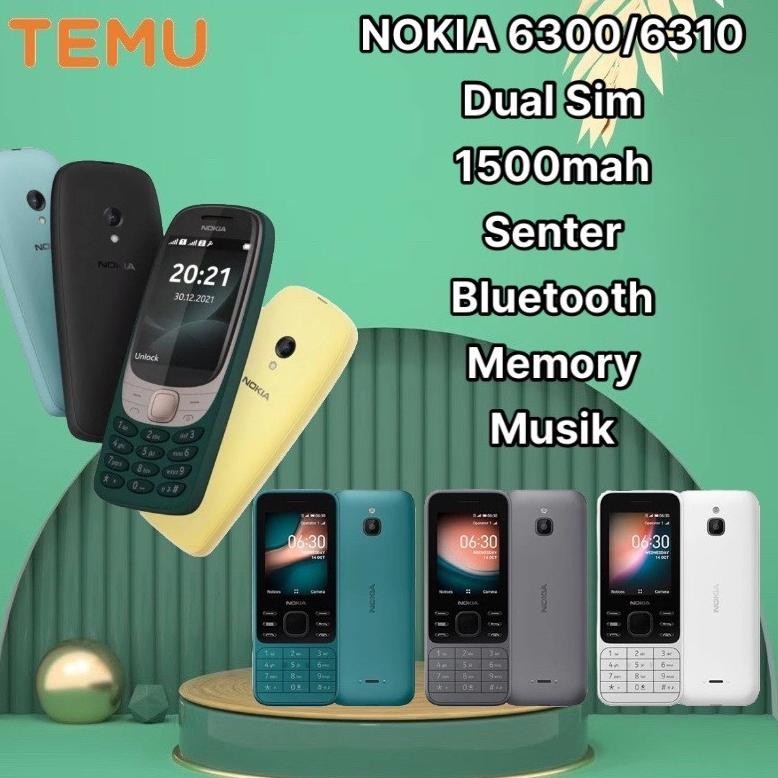Hp Jadul Nokia 6300 2G Dual Sim Hp Nokia 6310 Dual Sim Bisa Berbahasa Indonesia