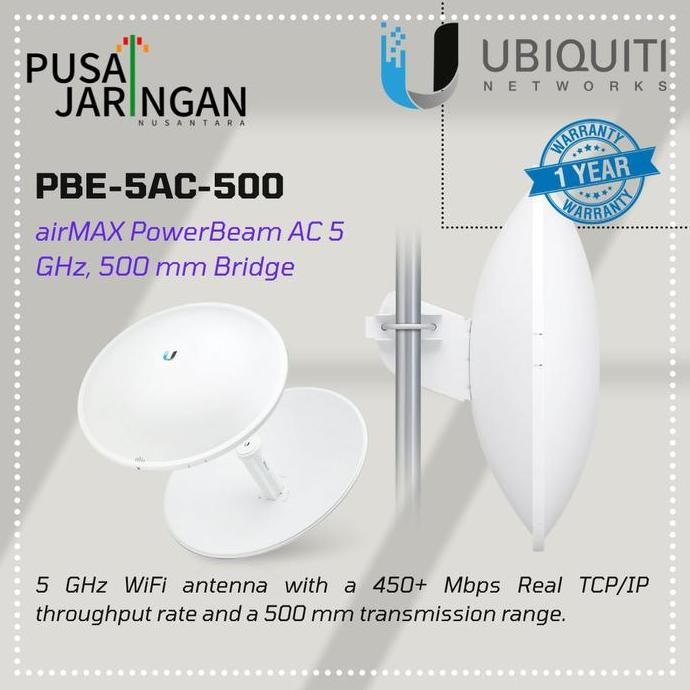 Ubiquity Powerbeam 5Ac 500Mm / Pbe-5Ac-500 / Pbe 5Ac 500 / Pbe5Ac500 New Stok